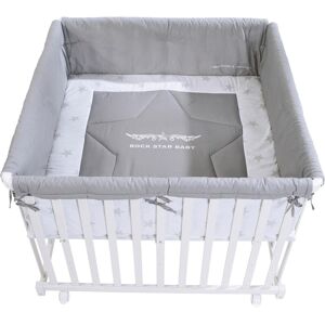 roba® Laufgitter »Rock Star Baby 2, 100x100 cm«, bis 1 kg, mit Stoffeinlage... weiss