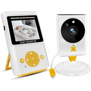 QIEDIE Babyphone-Kamera, Babyphone-Video mit Zwei-Wege-Audio, kabellose tragbare Babykamera mit 24 Monitoren, Nachtsicht, Nachtlicht mit Fernbedienung