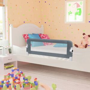 vidaXL Barandilla de seguridad cama de niño poliéster gris 102x42 cm