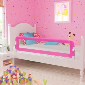 vidaXL Barandilla de seguridad cama de niño 2 uds rosa 150x42 cm