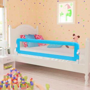 vidaXL Barandilla de seguridad cama de niño 2 uds azul 150x42 cm