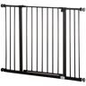 PawHut Barrera de Seguridad Extensible Puertas y Escaleras Metálica para Perros y Bebé Barrera Puertas Mascota 76-107x76 cm