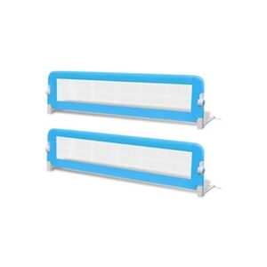 VIDAXL Barrière de lit de sécurité pour tout-petits 2pcs Bleu 150x42cm - Publicité