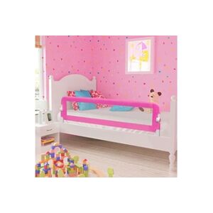 VIDAXL Barrière de lit de sécurité pour tout-petits 2pcs Rose 150x42cm - Publicité