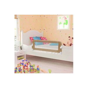 VIDAXL Barrière de lit enfant Taupe 102x42 cm Polyester - Publicité