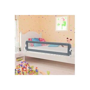 VIDAXL Barrière de sécurité de lit d'enfant Gris 180x42 cm Polyester - Publicité