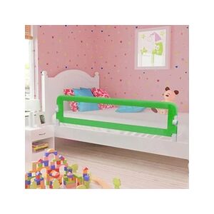 VIDAXL Barrière de sécurité de lit d'enfant Vert 180x42 cm Polyester - Publicité