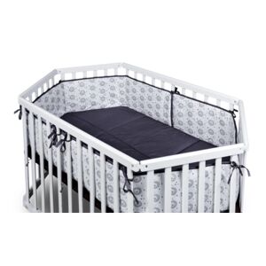 tiSsi® Matelas de parc bébé hexagonal lions gris 80x140 cm 80x140 cm