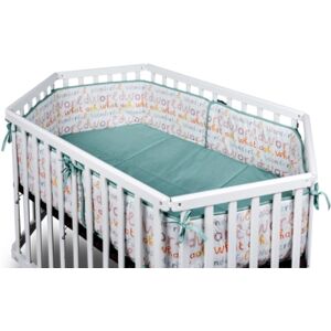 tiSsi® Matelas de parc bebe hexagonal Wonderful World menthe 80x140 cm