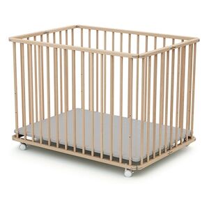 WEBABY Parc bébé pliable hêtre naturel 70x100 cm 70x100 cm