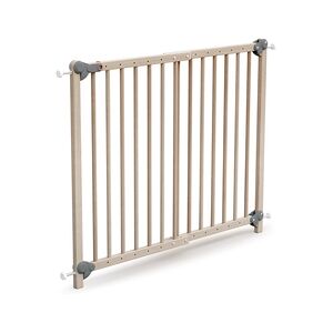 WEBABY Barrière de sécurité enfant bois naturel 73-110 cm