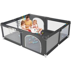 LIFEZEAL Grand Parc Bébé Pliable 16/14 Panneaux, Enclos de Jeu Ours en  HDPE, Parc Enfant Modulable avec Porte, Centre d'activité Bebe, Rangement