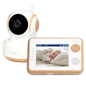 Availand Follow Baby Babyphone Caméra motorisée orientable Écran LCD sans fil de 3,5 pouces Batterie interne Fonction Auto-Scan Vision nocturne - Publicité