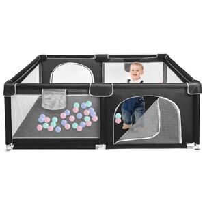 Parc Pour Bébé Grande Portable Enfants Intérieur et Extérieur Protection  Stable Baby Playpen 127x127CM Centre d'activités pour Enfants