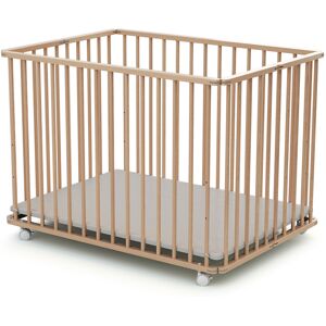 Webaby Parc pliant 70x100 hêtre verni Marron 102x73x74cm