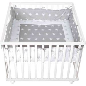 Roba Kids Parc carré en bois blanc 100x100 cm Blanc 100x73x100cm