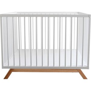 Baby Fox Parc en bois massif style scandinave blanc 100x100cm Blanc 100x87x100cm