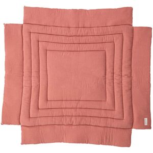 Combelle Tapis de parc carré bicolore Rose poudré Rose 98x17x90cm