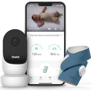 Owlet Pack duo babyphone audio avec vidéo Cam 2 et Smart Sock 3 bleu nuit - Publicité