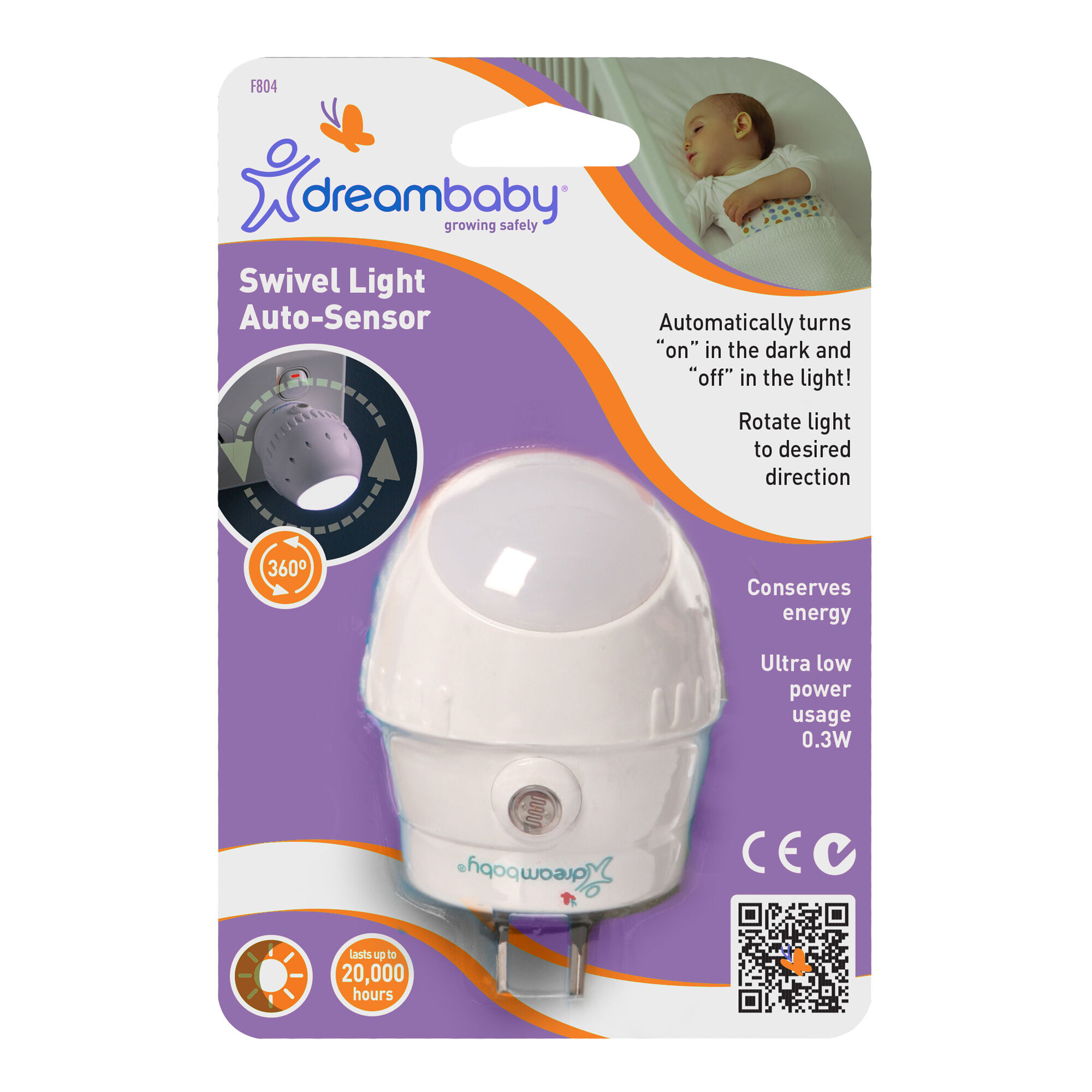 DreamBaby Αυτόματο Περιστεφόμενο Φωτάκι Νυκτός Led DreamBaby