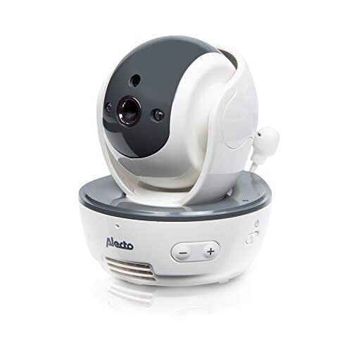 Alecto DVM-201 extra babyfooncamera voor  DVM-200 draadloze babyfoon met bestuurbare camera indoor babyfoon met nachtzicht bereik tot 300 m wit