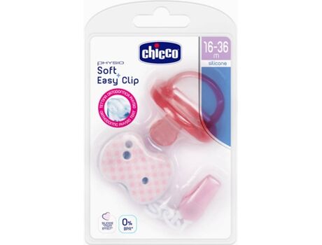 Chicco Conjunto de Clip e Chupeta Silicone (16-36m)