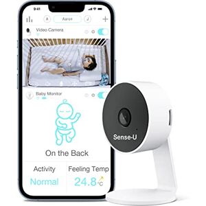 Sense-U Video Baby Monitor with 1080P HD WiFi Camera and Background Audio, Night Vision, 2-Way Talk, Motion Detection, Long Range & Free Smartphone App