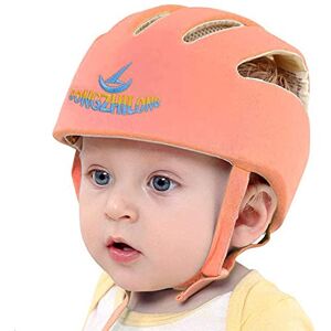 IULONEE Baby Helmet Toddler Protective Hat Infant Head Protective Cotton Hat Toddler Adjustable Safety Helmet (Orange)