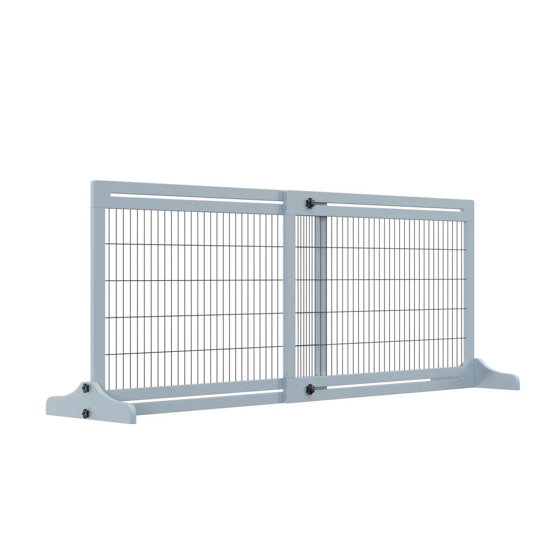 Photos - Baby Safety Products Archie & Oscar Mclaughlin Free Standing Pet Gate blue/brown 69.0 H x 104.0