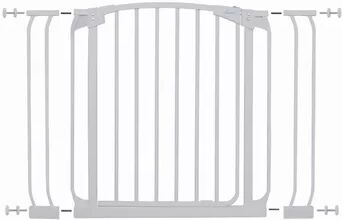 HoneyBee Nursery Swing Close Security Gate with Extensions HoneyBee Nursery Colour: White  - Size: 27cm H X 12cm W X 17cm D