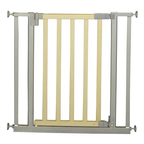 roba Child Safety Gate roba Colour: Metal and natural wood  - Size: 210cm H X 181cm W X 62cm D
