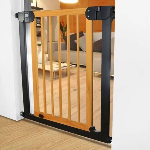 Symple Stuff Rakel Baby Safety Gate Woody Metal and Wood 76-83cm Symple Stuff  - Size: 75cm H X 150cm W X 120cm D