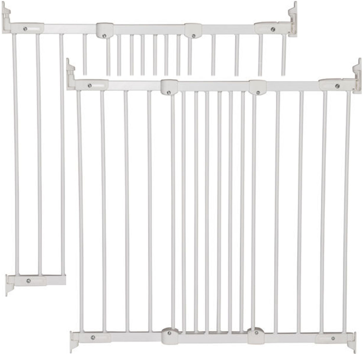 BabyDan Super Flexi Fit Extending Safety Gate (Pack of 2) - White (67 - 106cm)