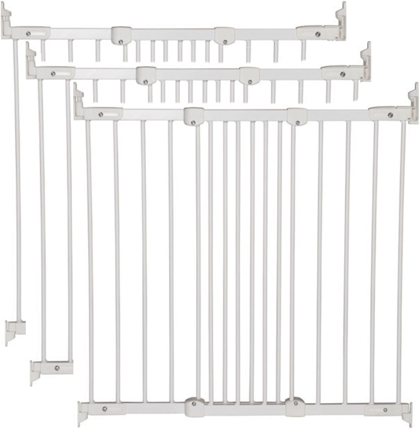 BabyDan Super Flexi Fit Extending Safety Gate (Pack of 3) - White (67 - 106cm)