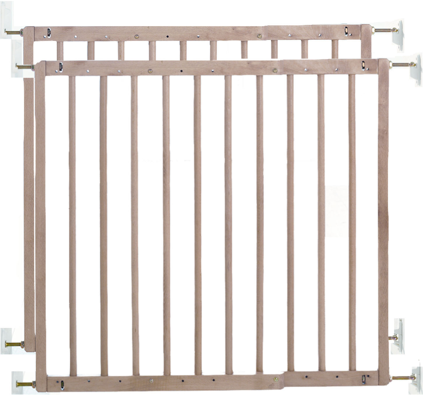 BabyDan Multidan Baby Safety Gate (Pack of 2) - Wood (60.5 - 102cm)