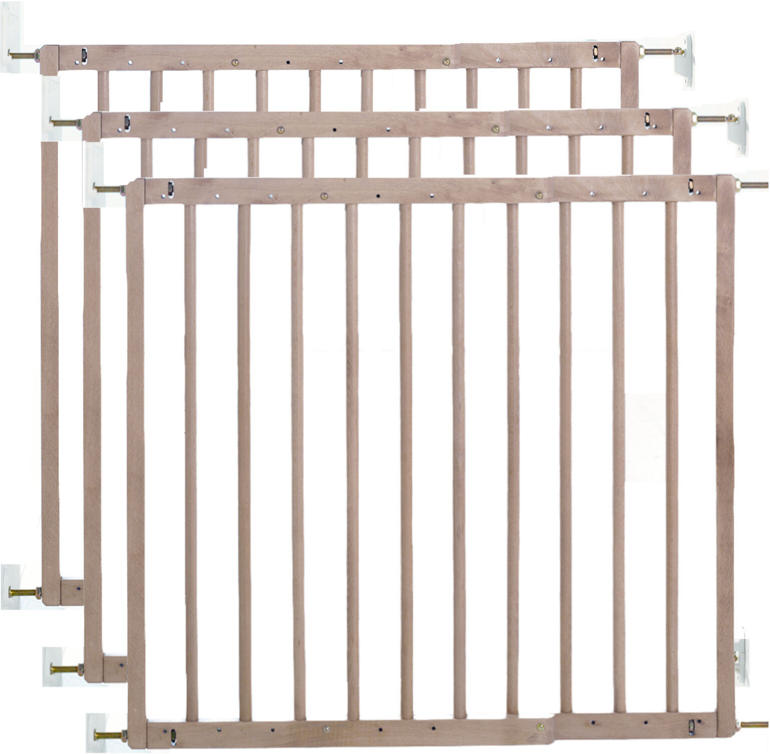 BabyDan Multidan Baby Safety Gate (Pack of 3) - Wood (60.5 - 102cm)