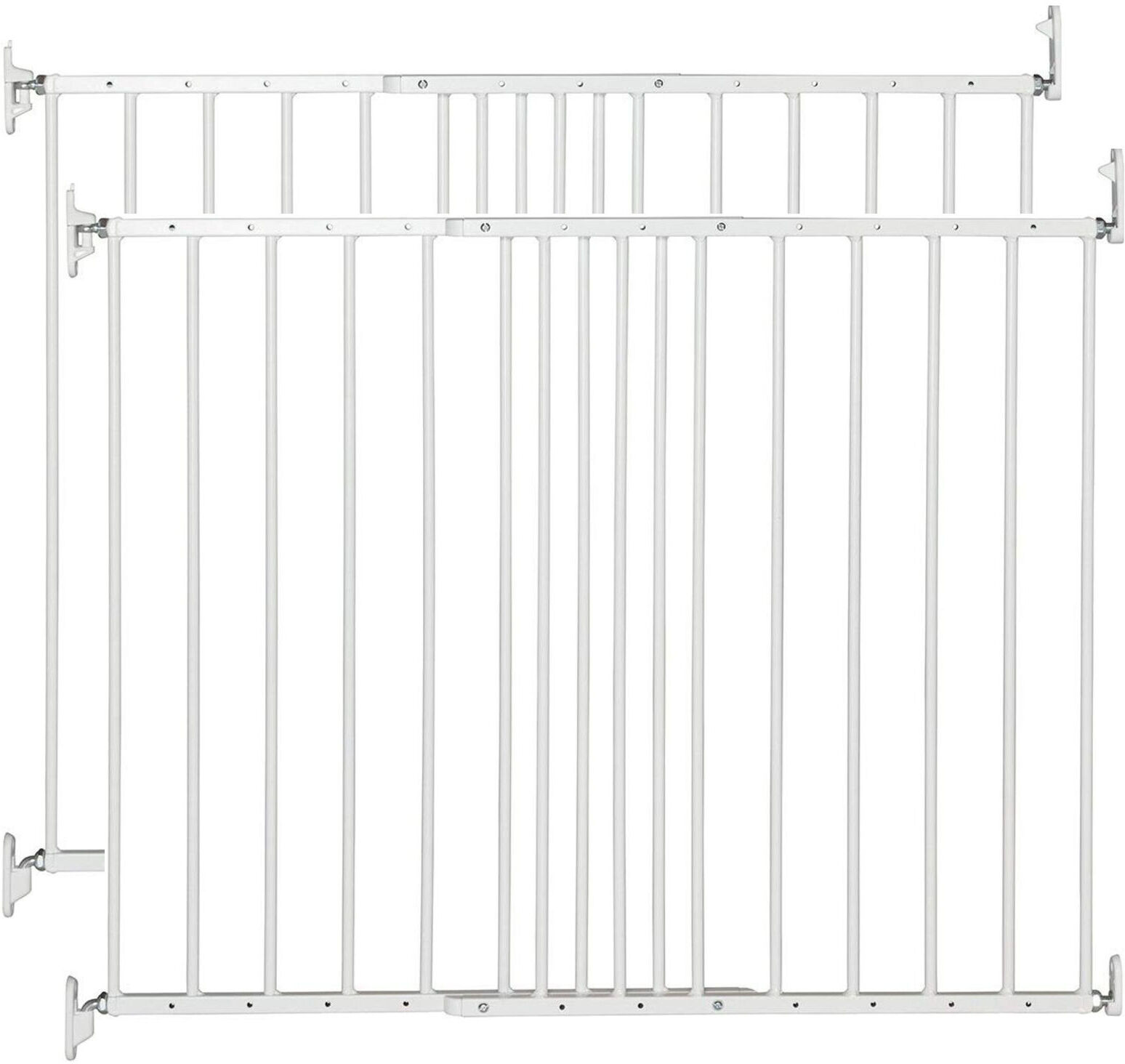 BabyDan Multidan Baby Safety Gate (Pack of 2) - White (62.5 - 106.8cm)