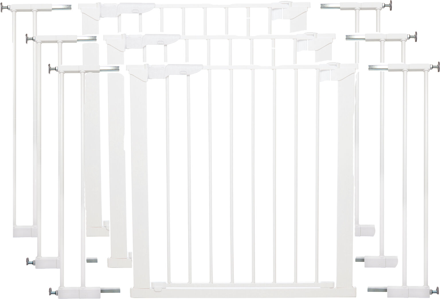 BabyDan Extra Wide Premier Pressure Indicator Baby Safety Gate (Pack of 3) - White