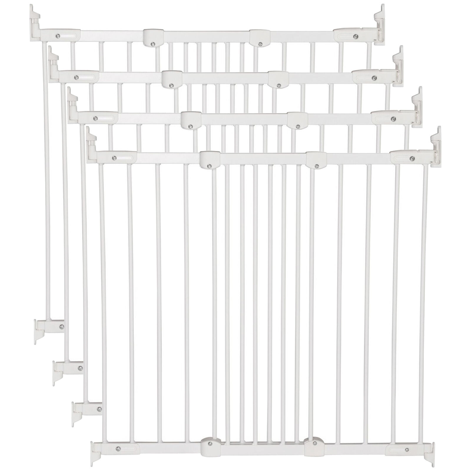 BabyDan Super Flexi Fit Extending Safety Gate (Pack of 4) - White (67 - 106cm)