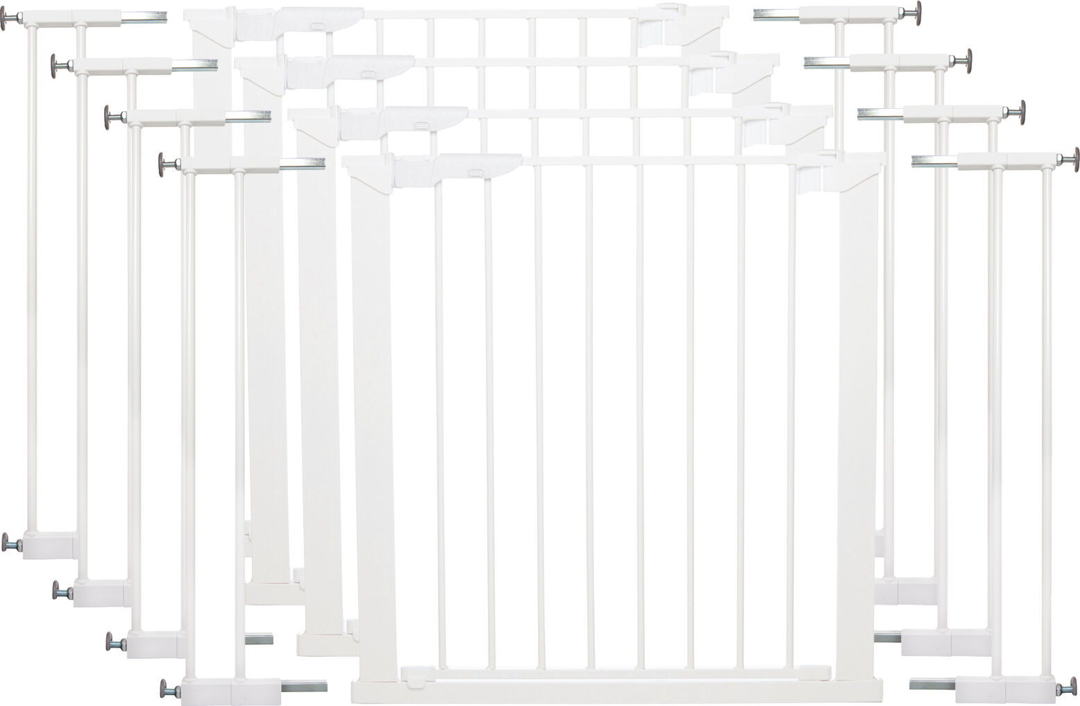 BabyDan Extra Wide Premier Pressure Indicator Baby Safety Gate (Pack of 4) - White