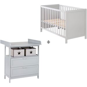 roba® Babymöbel-Set »Hamburg«, (Spar-Set, 2 St., Kinderbett, Wickelkommode),... taupe