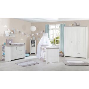 roba® Babymöbel-Set »Wilma«, (Spar-Set, 2 St., Gitterbett, Wickelkommode),... weiss/Luna Elm