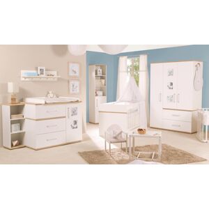 roba® Babyzimmer-Komplettset »Pia«, (Set, 3 St., Kinderbett, Schrank,... weiss