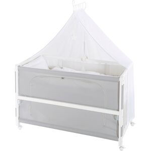 roba® Babybett »Room Bed, Fox & Bunny«, (6 tlg.) weiss/grau