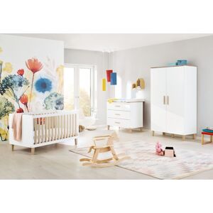 Pinolino® Babyzimmer-Komplettset »Lumi«, (Set, 3 St., Kinderbett, Schrank,... weiss