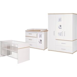 roba® Babyzimmer-Komplettset »Pia«, (Set, 3 St., Kinderbett, Schrank,... weiss