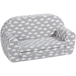 Knorrtoys® Sofa »Kindersofa Grau mit weissen Wolken«, (1 St.) grau