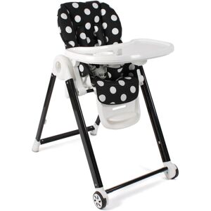 CHIC4BABY Hochstuhl »Aro, Dots black«, Kunstleder schwarz/weiss + schwarz