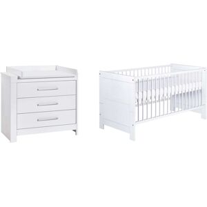 Schardt Babymöbel-Set »Nordic White«, (Spar-Set, 2 St., Kinderbett,... weiss