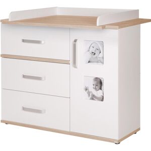 roba® Wickelkommode »Pia«, breit, 117 cm weiss/sanremo + weiss